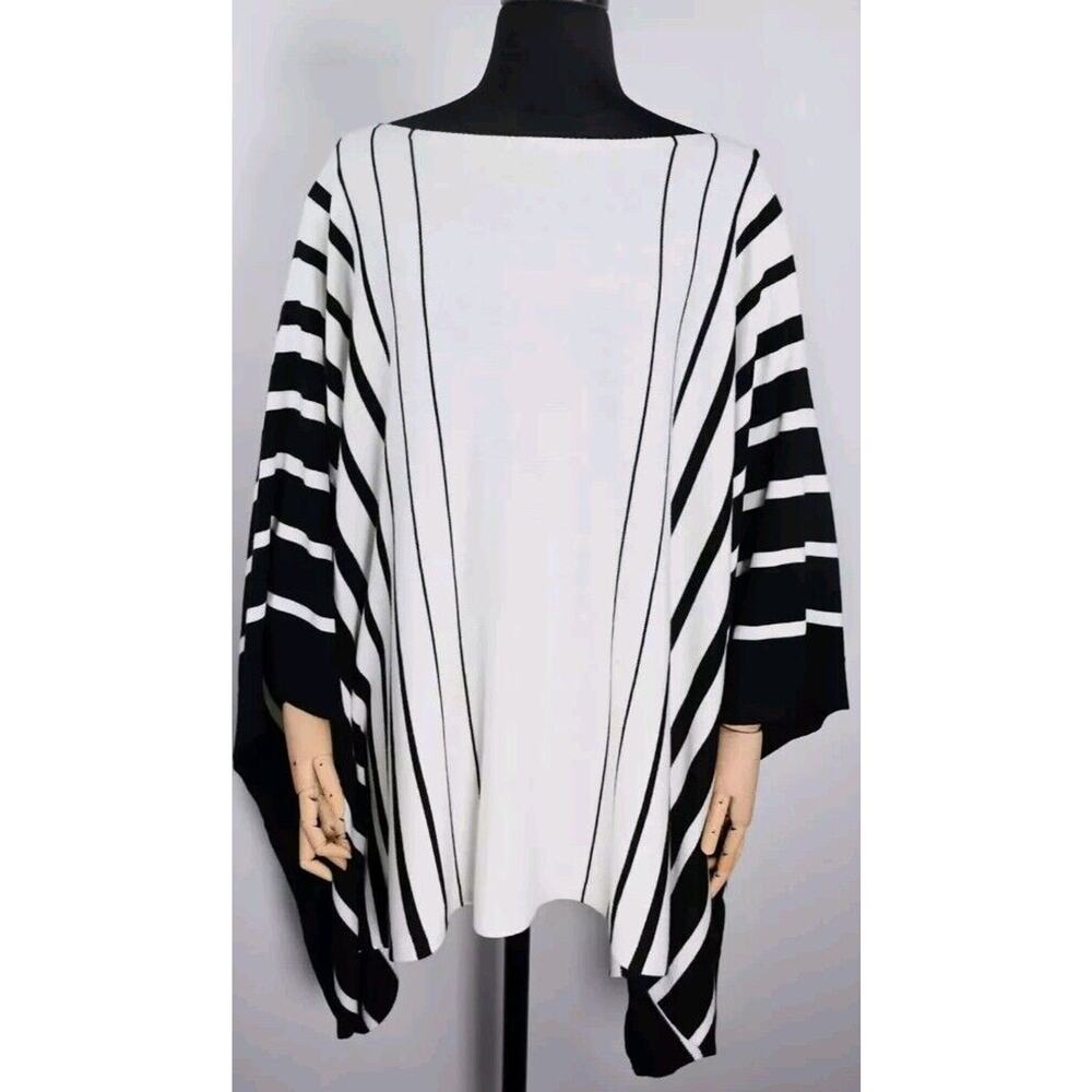 Lauren Ralph Lauren Black Ivory Cape Poncho S/M